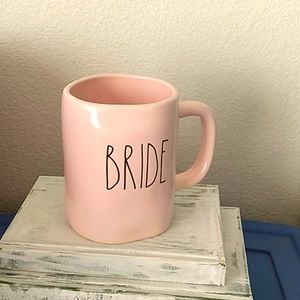 Rae Dunn Bride Mug Pink Ceramic Coffee Cup Wedding